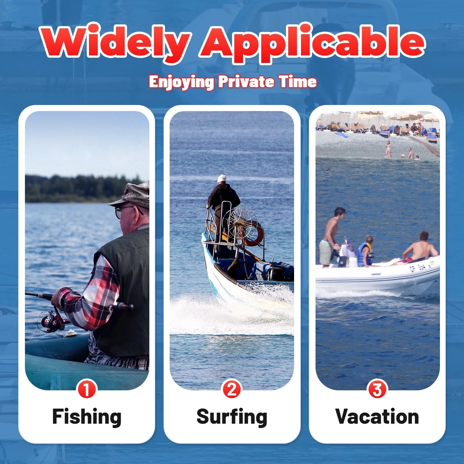 Anqidi 6HP 2 Stroke Outboard Motor, 102CC Single Cylinder Fishing Vessel Engine Tiller Control Water Cooling System 4.4kW CDI