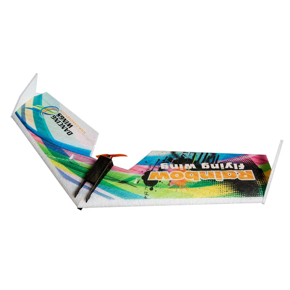 Dancing Hobby E0511 Rainbow Flying Wing V2 RC Airplane 800mm Wingspan Delta Wing Tail-pusher Aircraft KIT