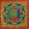 Pre-Owned Hermes HERMES Scarf Carre 90 ANIMAUX SOLAIRES Silk Red/Multicolor Women's (Good)