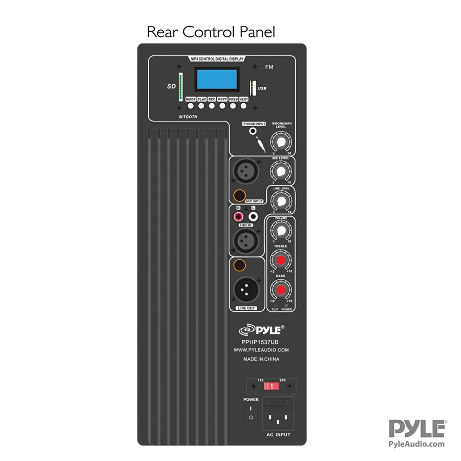 Pyle Pro PPHP1537UB 600W RMS Portable Bluetooth® Speaker System