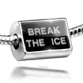 Neonblond Charm Break The Ice Clear Ice Cubes on Black 925 Sterling Silver Bead