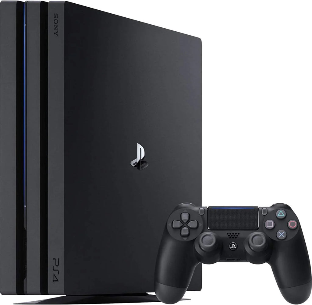 Pre-Owned Sony PlayStation 4 Pro 1TB Gaming Console Black Headset 2 Controller With BOLT AXTION Cleaning Kit Bundle (Refurbished: Like New)