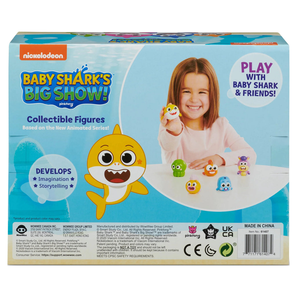 Baby Shark's Big Show! Collectible Figures, 6-Pack, Multicolor