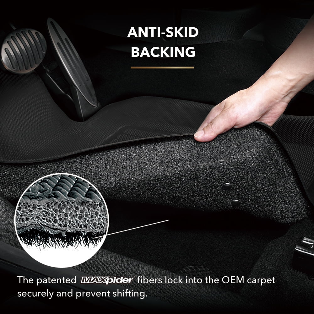 3D MAXpider KAGU Floor Mat (BLACK) Matching with HYUNDAI KONA ELECTRIC 2019-2023 - Full Set