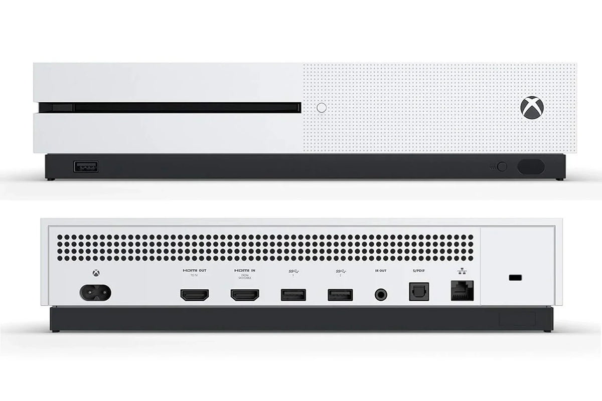 Microsoft Xbox One X 1TB, 4K Ultra HD White Console Only with HDMI Cable BOLT AXTION Bundle Like New