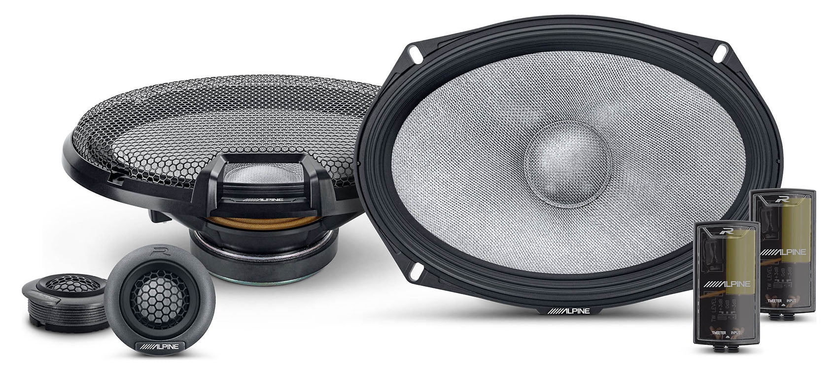 (2) Pairs Alpine R2-S69C 6x9" 2-Way Component Car Audio Speakers High-Resolution