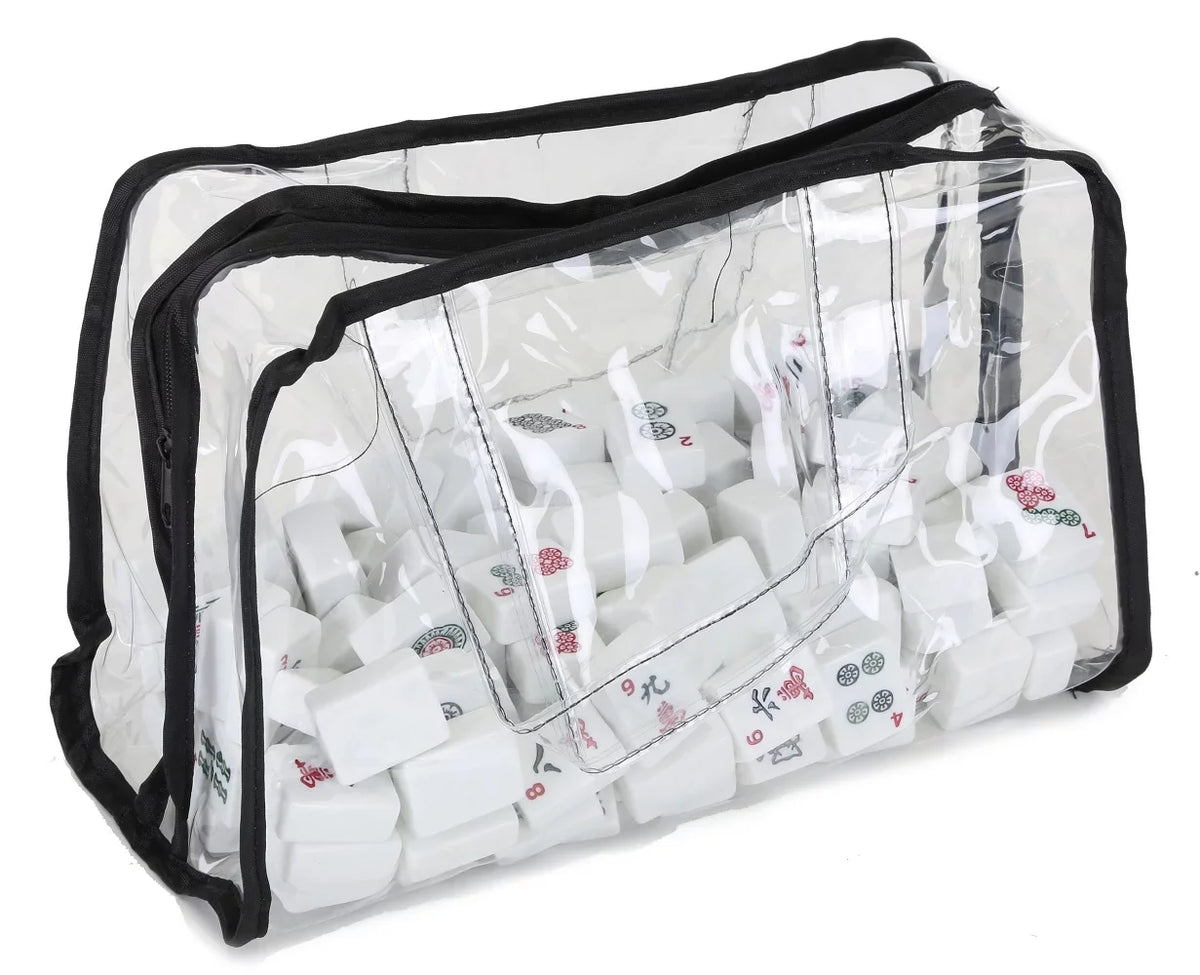 Mah Jongg Direct Black & Silver MJ Designer Logo Soft Replacement Case, includes two matching wraps and a bonus bag, (Replacement Soft Case Only - tiles, trays, racks and pushers not included)
