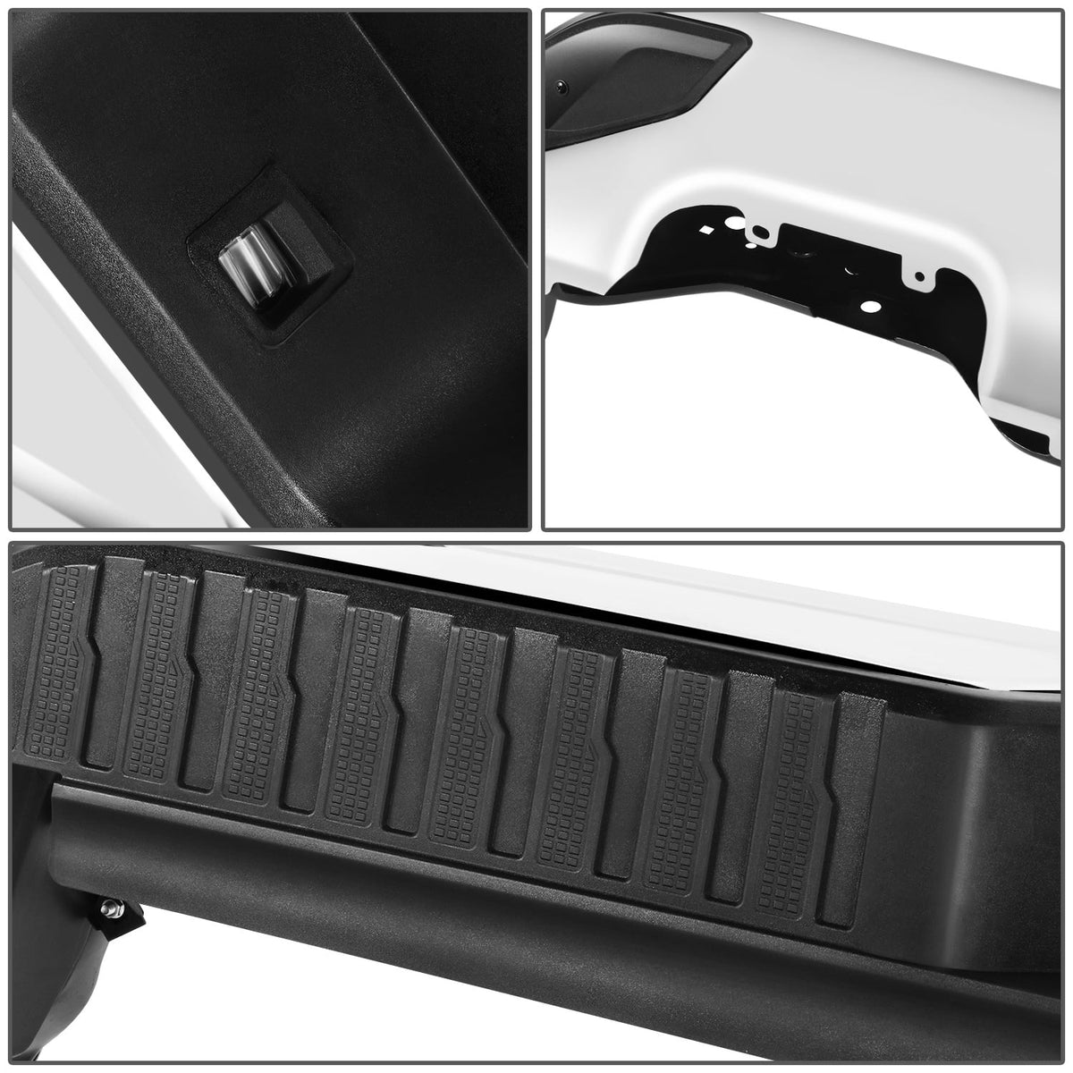 DNA Motoring STEPBUM-10067 For 2019-2023 Silverado Sierra Chrome Rear Step Bumper With Dual Exhaust Cutouts