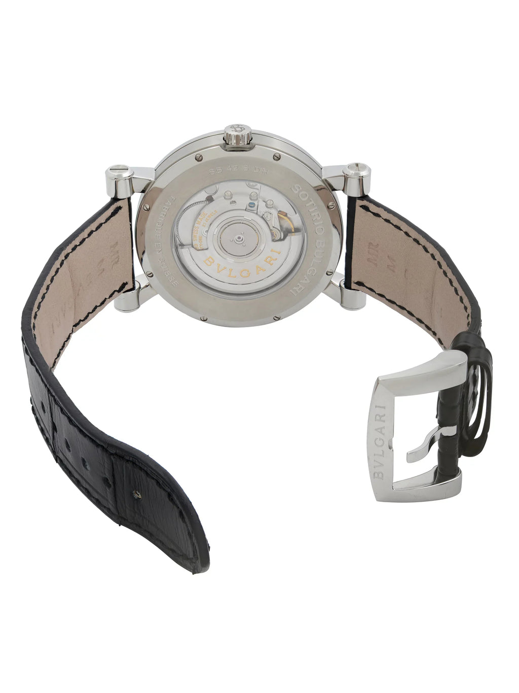 Bvlgari Sotirio Retrograde Steel White Dial Automatic Mens Watch SB42SDR