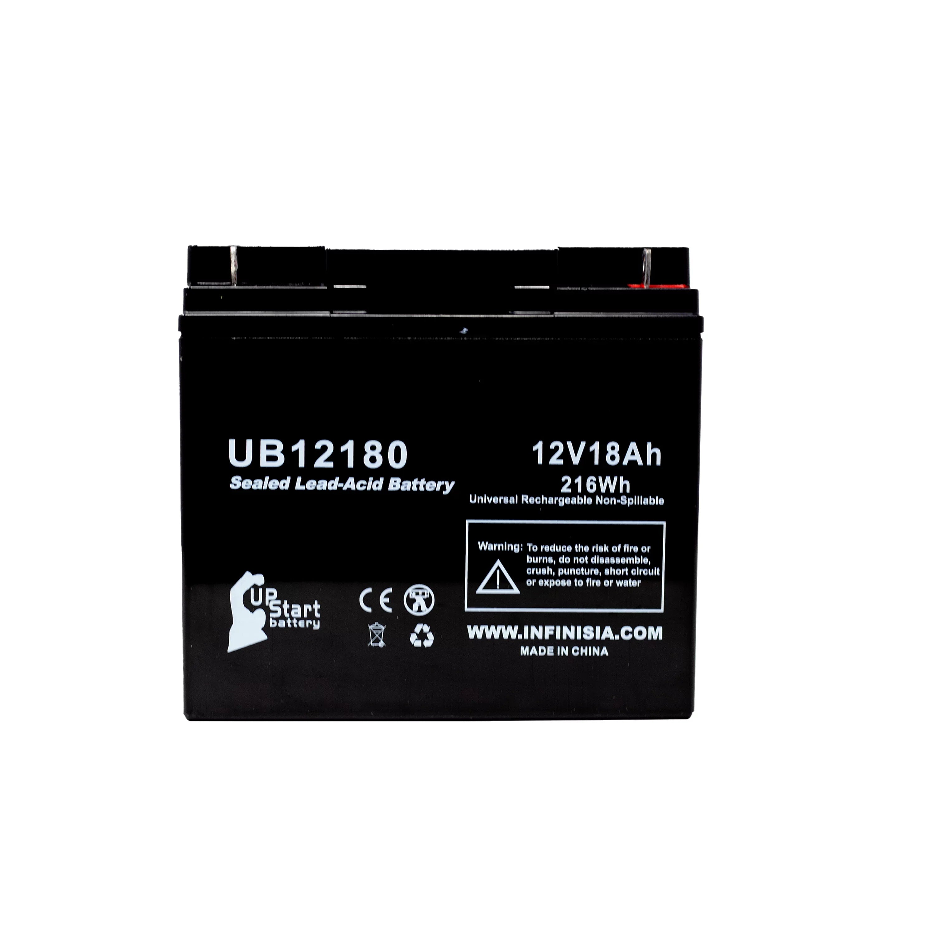 Matching EAGLE PICHER BATTERIES CFMP12V18 Battery - Replacement UB12180 Universal Sealed Lead Acid Battery (12V, 18Ah, 18000mAh, T4 Terminal, AGM, SLA)