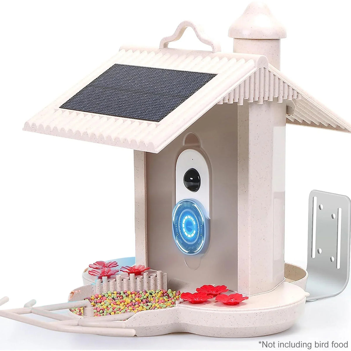 Dcenta Smart Bird Feeder Camera 1080P Auto Capture Bird Video Motion Detection Real-time Notification AI Identify Bird Species IP65 Waterproof 128G TF Cards, Excellent for Bird Lovers