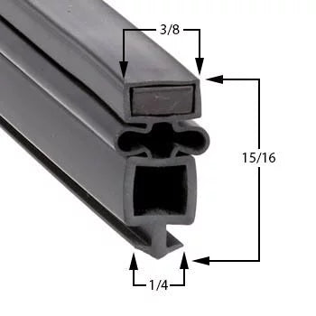 True Suitable T-49-2-G-2 Door Gasket Part# (810878)