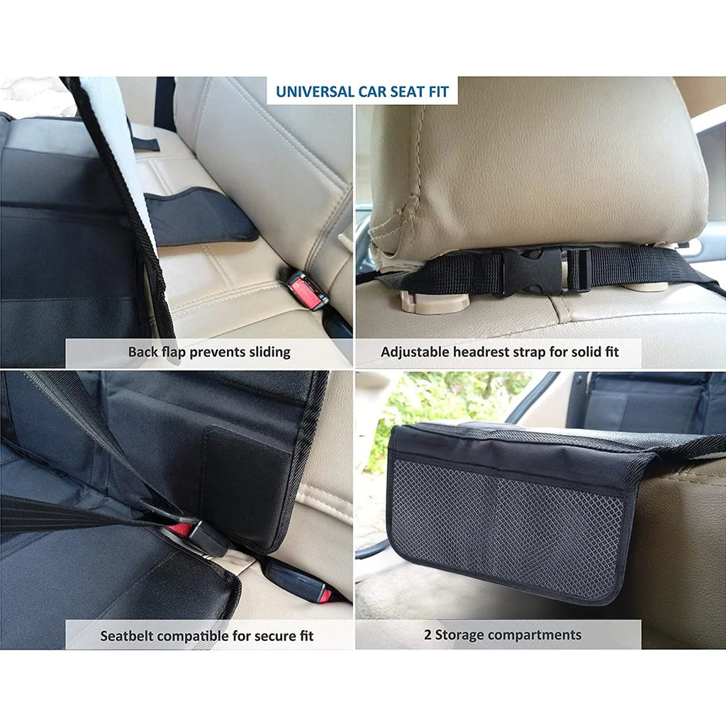 Baby Car Seat Protector Slip-Proof Strong Back Seat Wrap Mat with Organizer Pocket