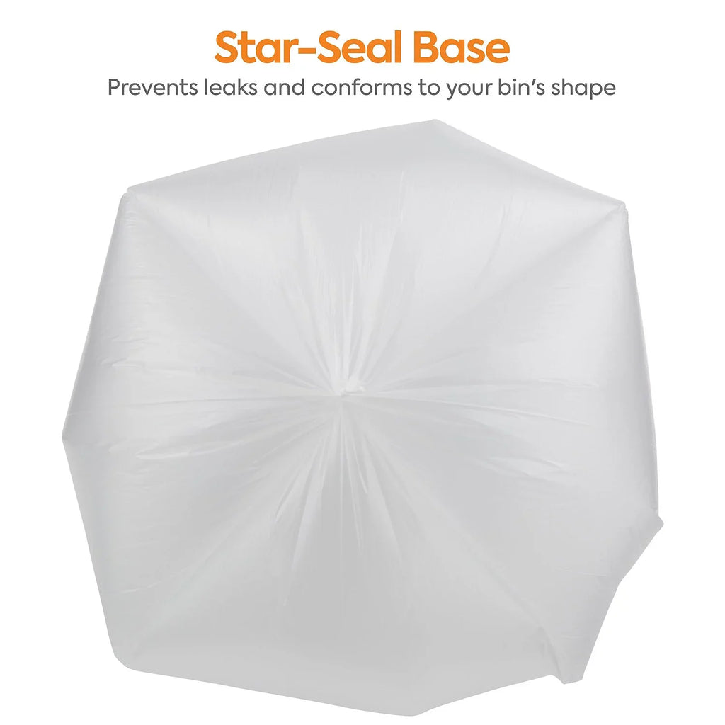 MyOfficeInnovations Trash Bags 8-10 gal 24x24 High Density 8 Mic Natural 1000 CT 275497