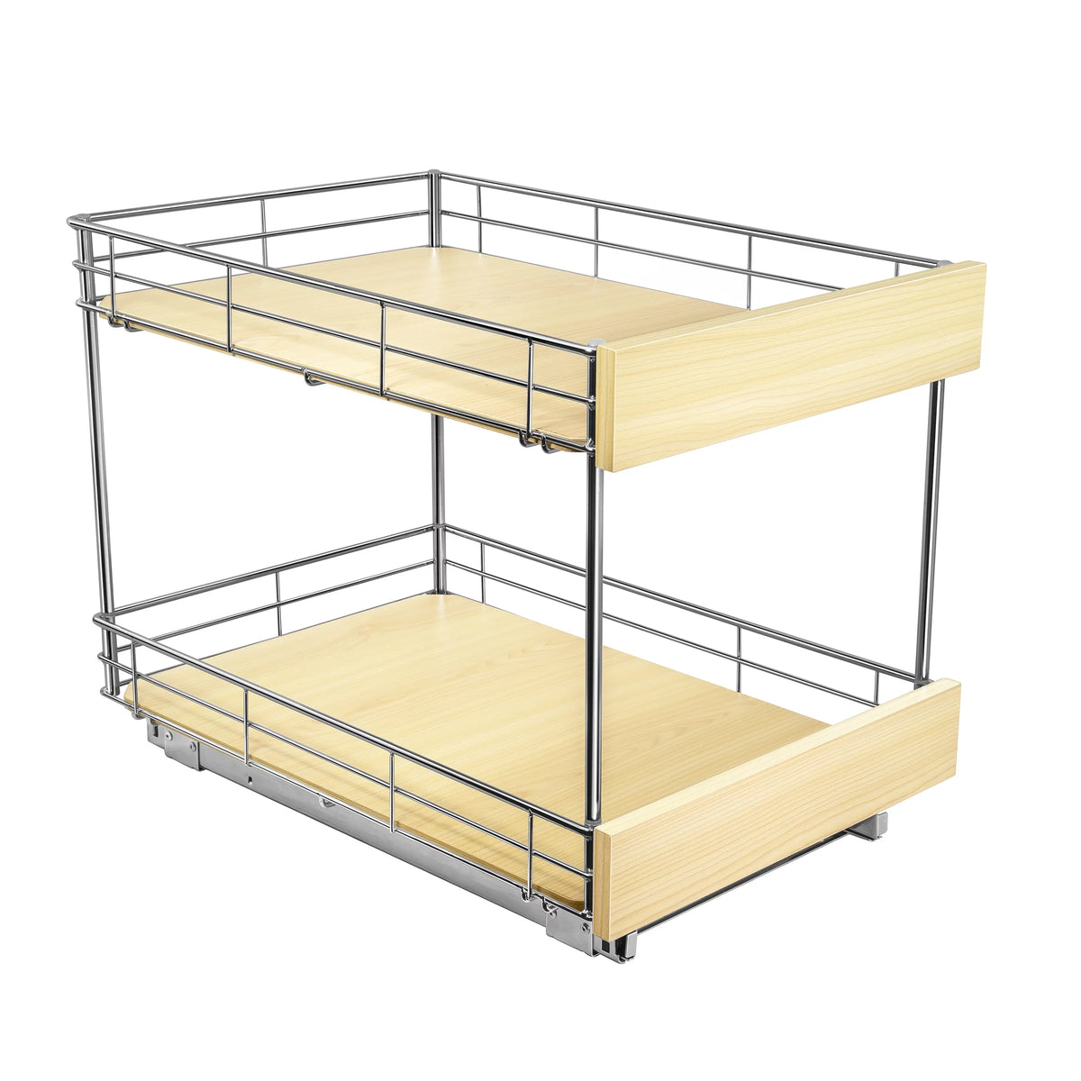 LYNK PROFESSIONAL® SELECT™ Pull Out Cabinet Organizer - Lifetime Ltd Warranty- Slide Out Drawers for Kitchen Cabinets - Sliding Pantry Shelves - Roll Out Shelf for Pots, Pans 14" x 21", Double