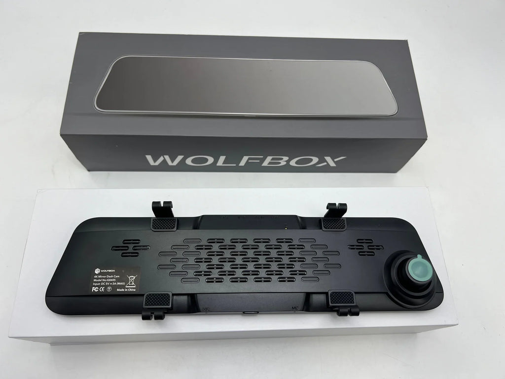 Open Box WOLFBOX G840S 12" 4K Mirror Dash Cam Backup Camera 2160P Full HD - BLACK