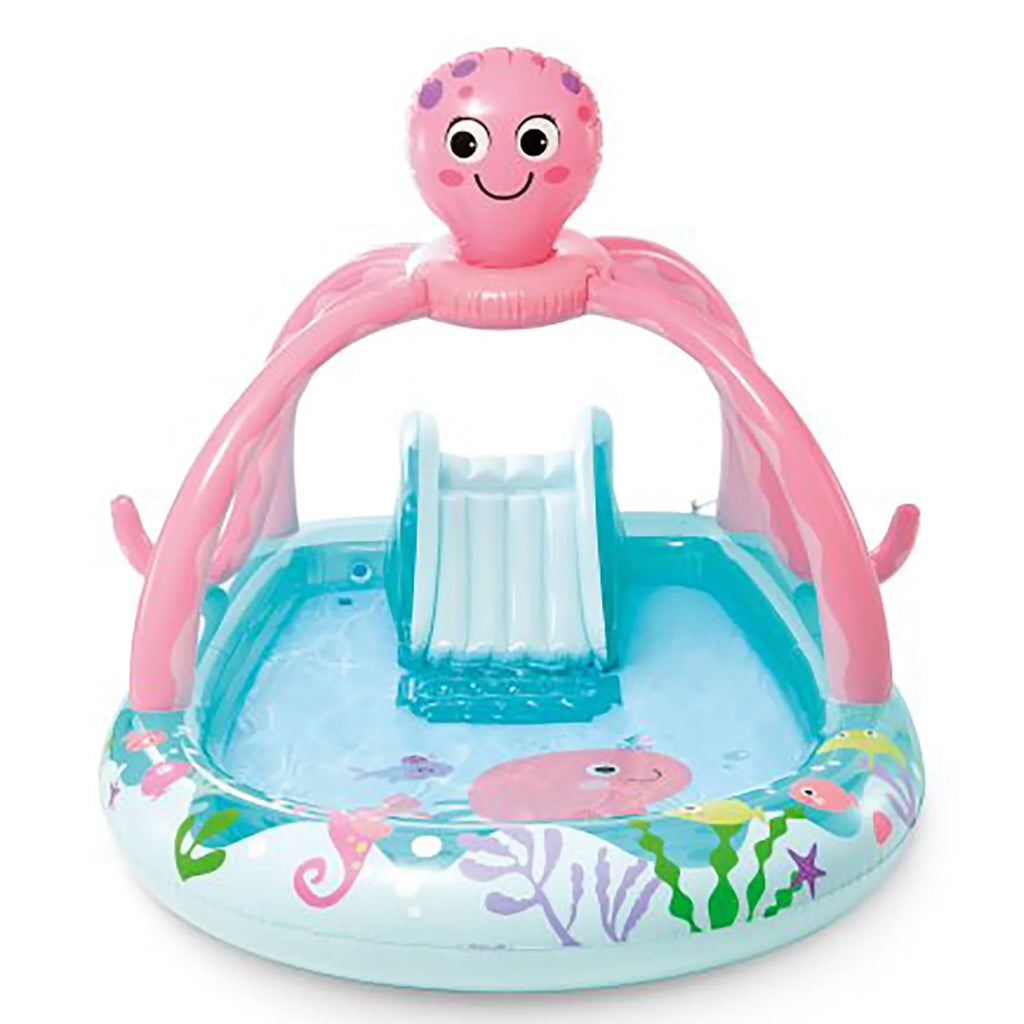 Friendly Octopus Inflatable Play Center W/ Water Slide, Kids Ages 2+