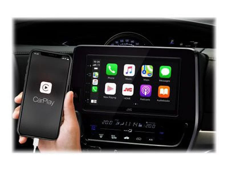 Restored Premium JVC Mobile KW-M56BT 6.8" Double DIN In-Dash All-Digital Multimedia Receiver with Bluetooth, Apple CarPlay, Android Auto, and SiriusXM Ready (Refurbished)