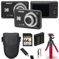 Kodak PIXPRO FZ55 Digital Camera (Black)+ Spider Tripod + Case - 64GB Kit