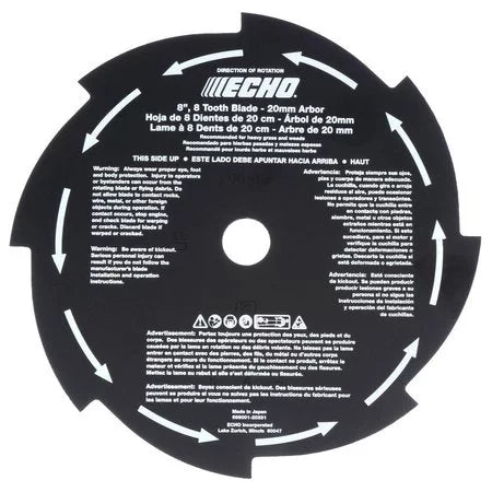Echo 99944200422 20mm Arbor Blade Conversion Kit for SRM Trimmers with 8in. Blade