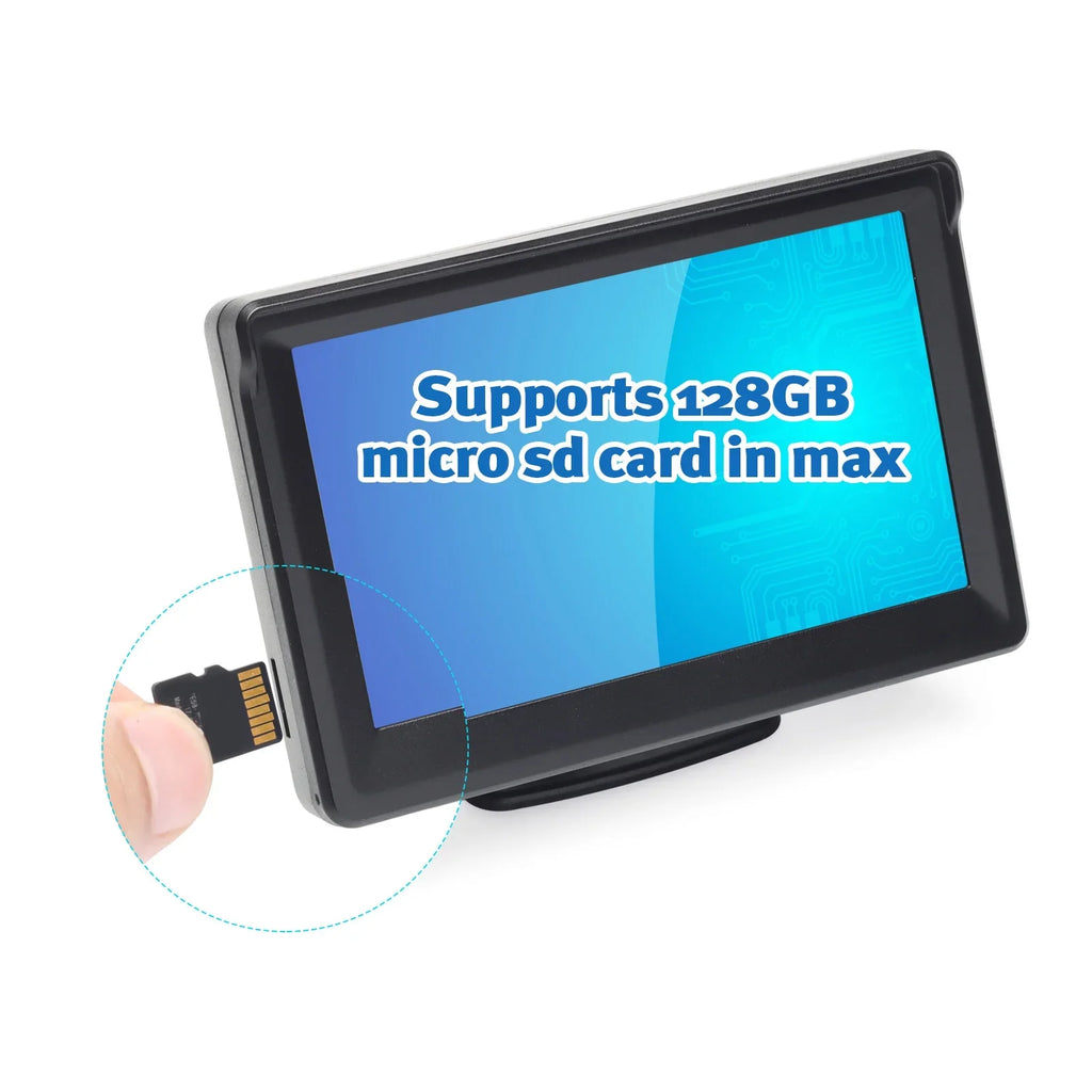 Wireless Backup Camera Kit 5 Inch LCD Monitor DVR Video Recorder with OSD Menu Rear View Camera 720P HD Reverse Camera for Car Van Truck Camper Trailer