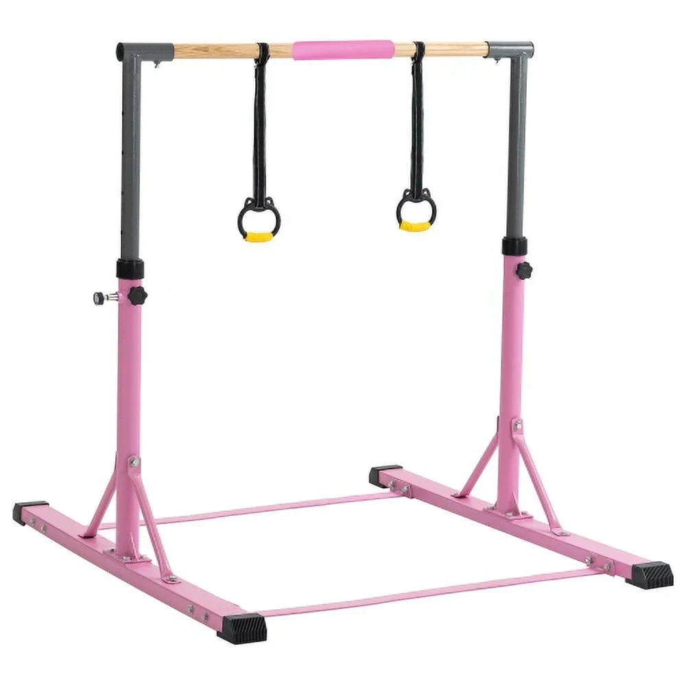 Pink Gymnastics Bar, Girls Gymnastic Training Equipment at Home, Horizontal Bar Exercise, Birthdays Christmas Kids' Gift Ages 3-15 from Parents