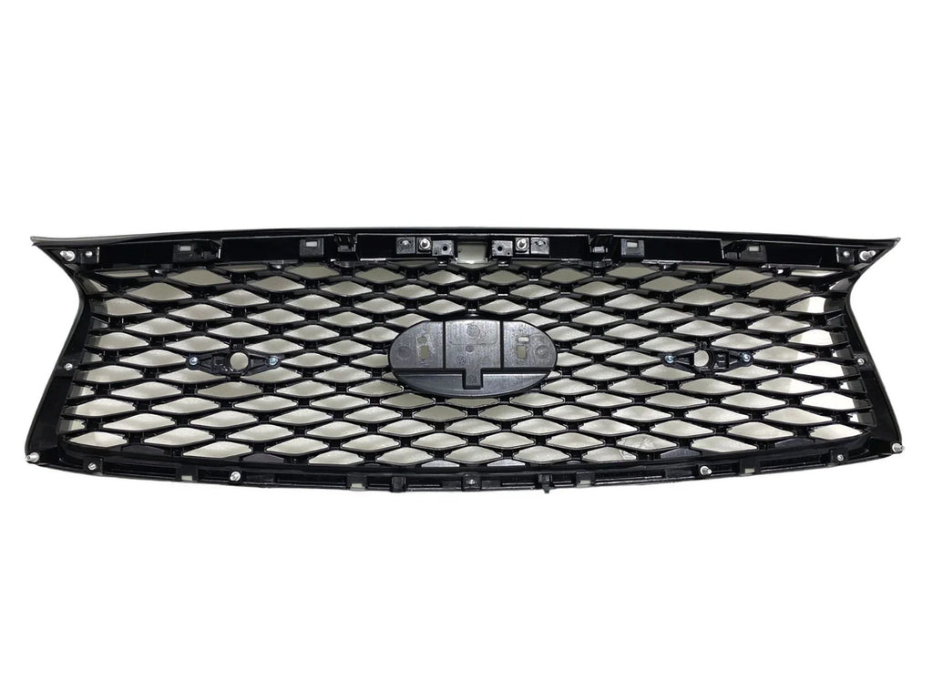 2018 2019 2020 2021 2022 2023 Suitable With Infiniti Q50 Q50s Sport Front Bumper Upper Grille With Sensor Holes And Camera Option Gloss Black