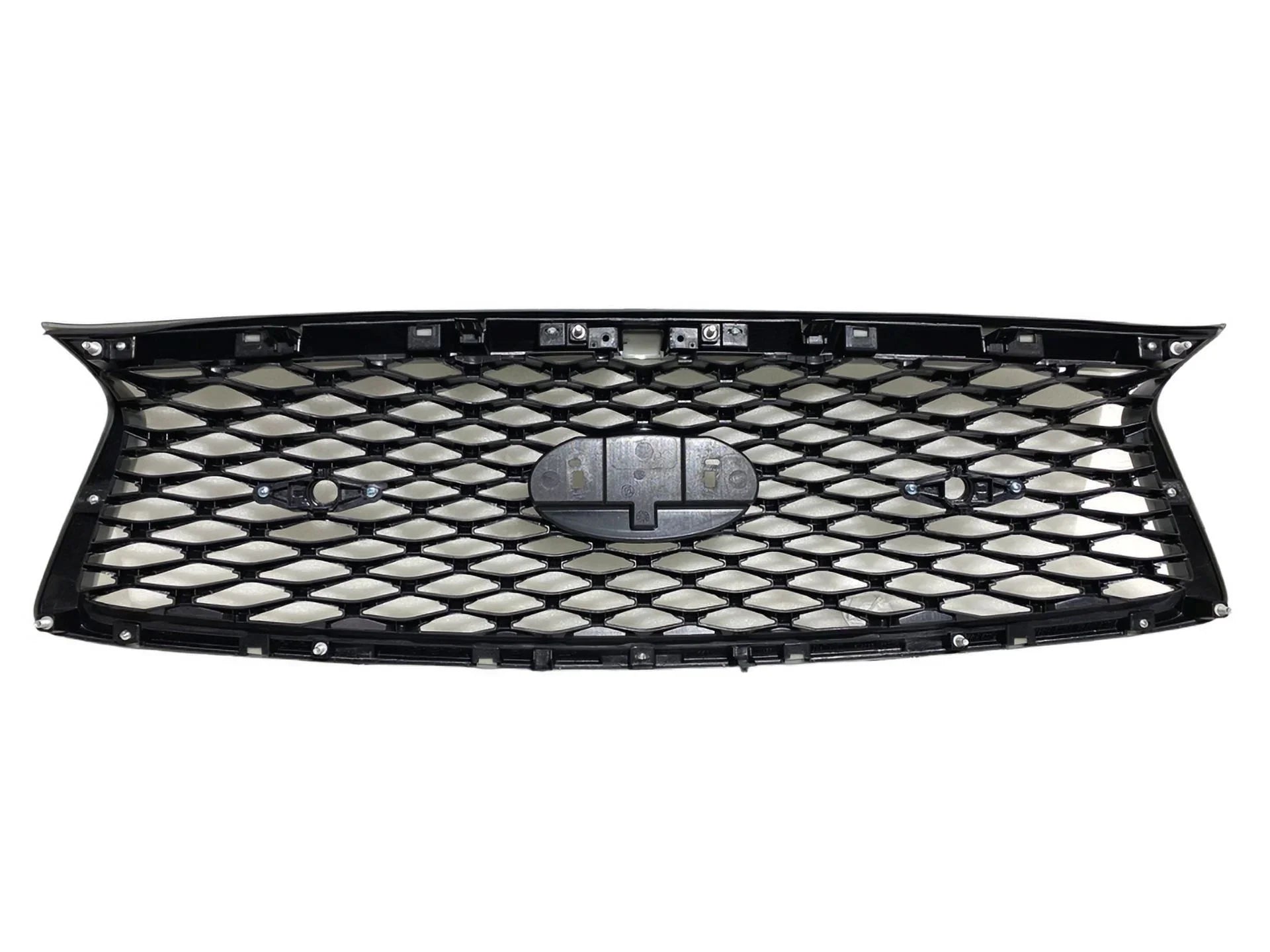 2018 2019 2020 2021 2022 2023 Suitable With Infiniti Q50 Q50s Sport Front Bumper Upper Grille With Sensor Holes And Camera Option Gloss Black