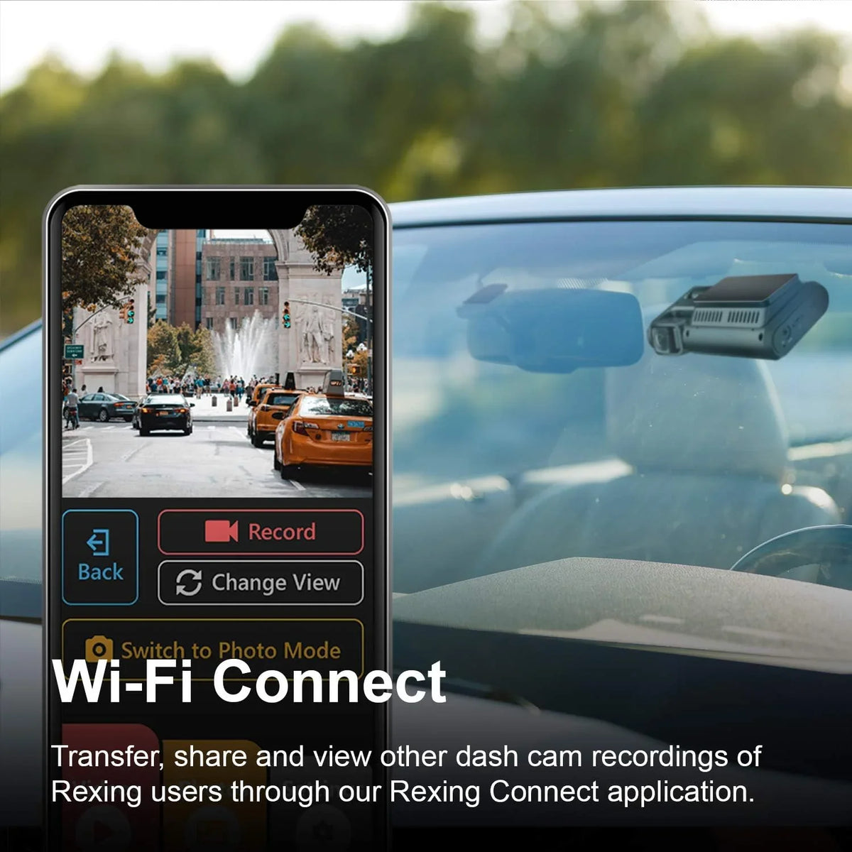 Open Box Rexing W303 3-Channel Front, Cabin, Rear Back up Dash Camera