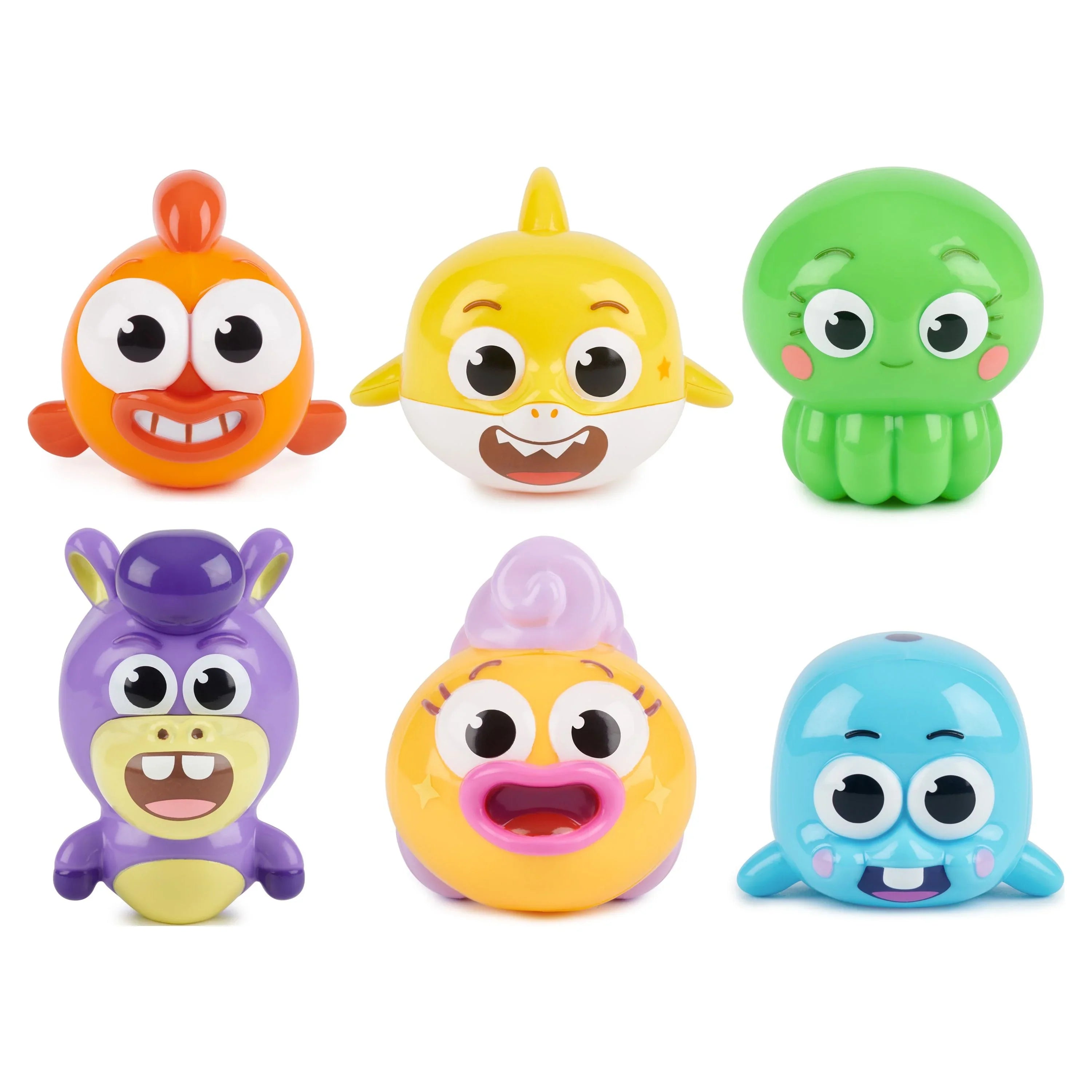 Baby Shark's Big Show! Collectible Figures, 6-Pack, Multicolor