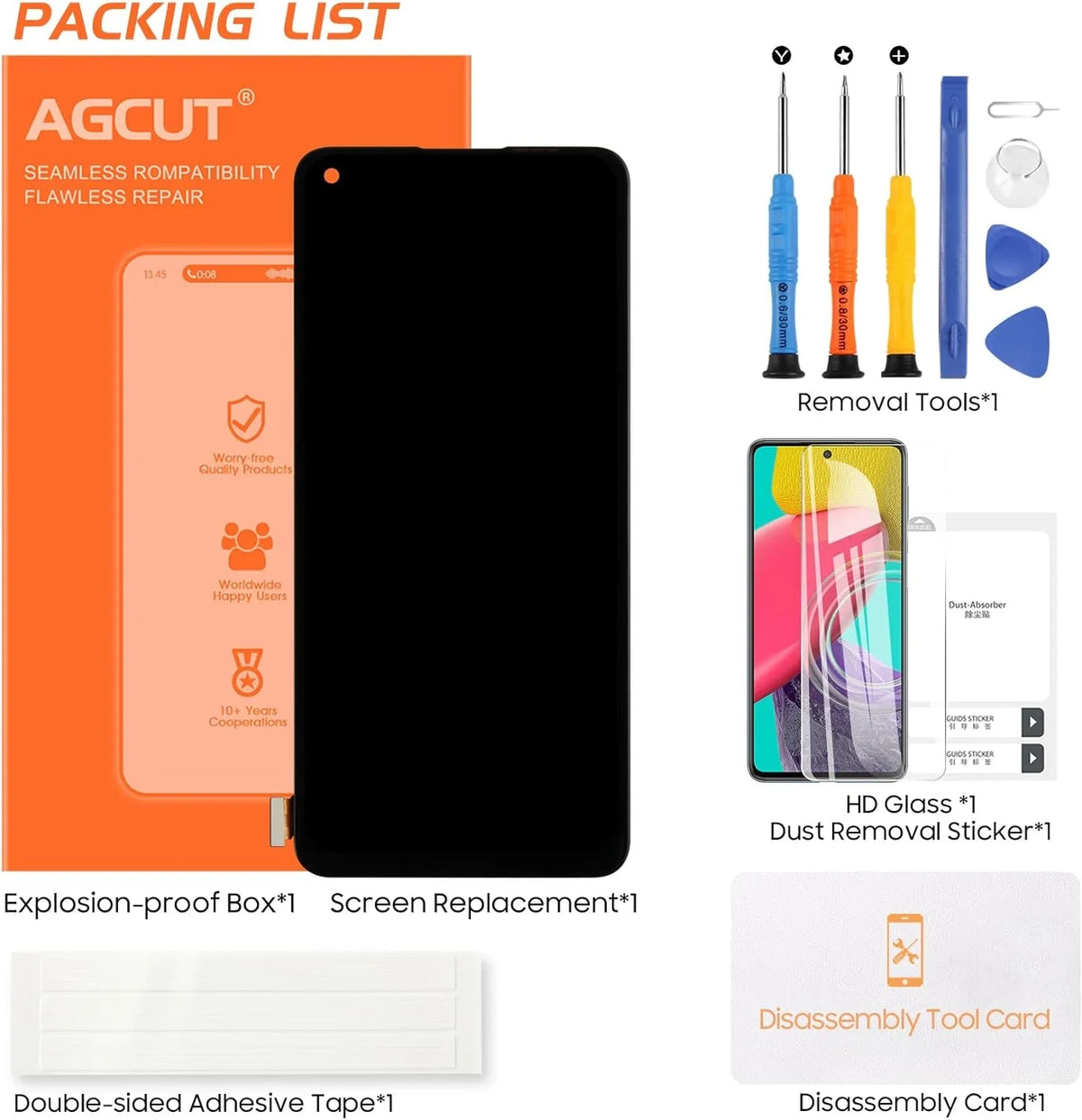 OLED for Oneplus 8T 8T+ 5G Screen Replacement LCD Display KB2001 KB2000 KB2003 KB2005 Screen Touch Digitizer Assembly Repair Part (Support Fingerprint)