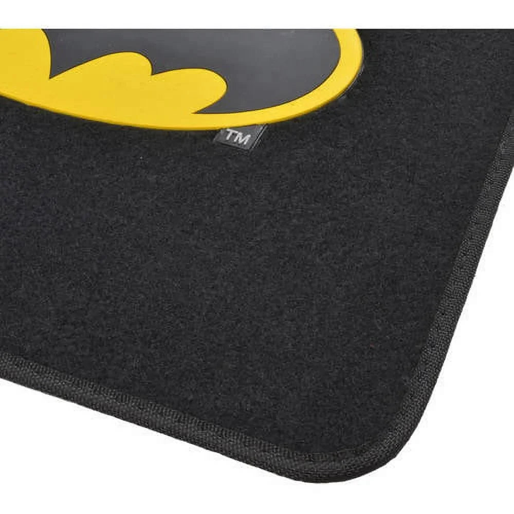BDK Batman Seat Shield with Floor Mats Full Set, Holiday Car Auto Accessories Gift Set