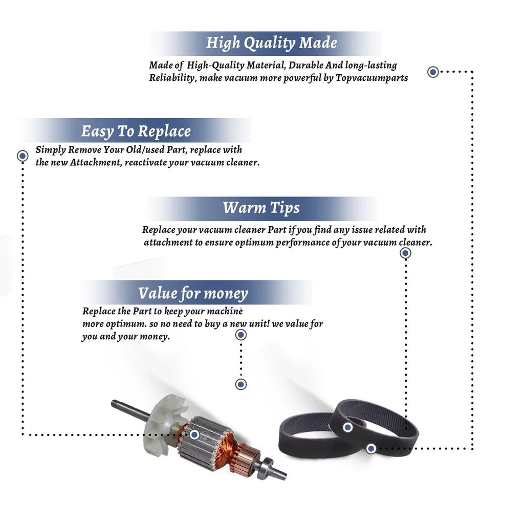 Replacement Part For Kirby Generation Series Upright Vacuum Cleaner Armature With 2Belt Free # 114789, 301289S, 301289