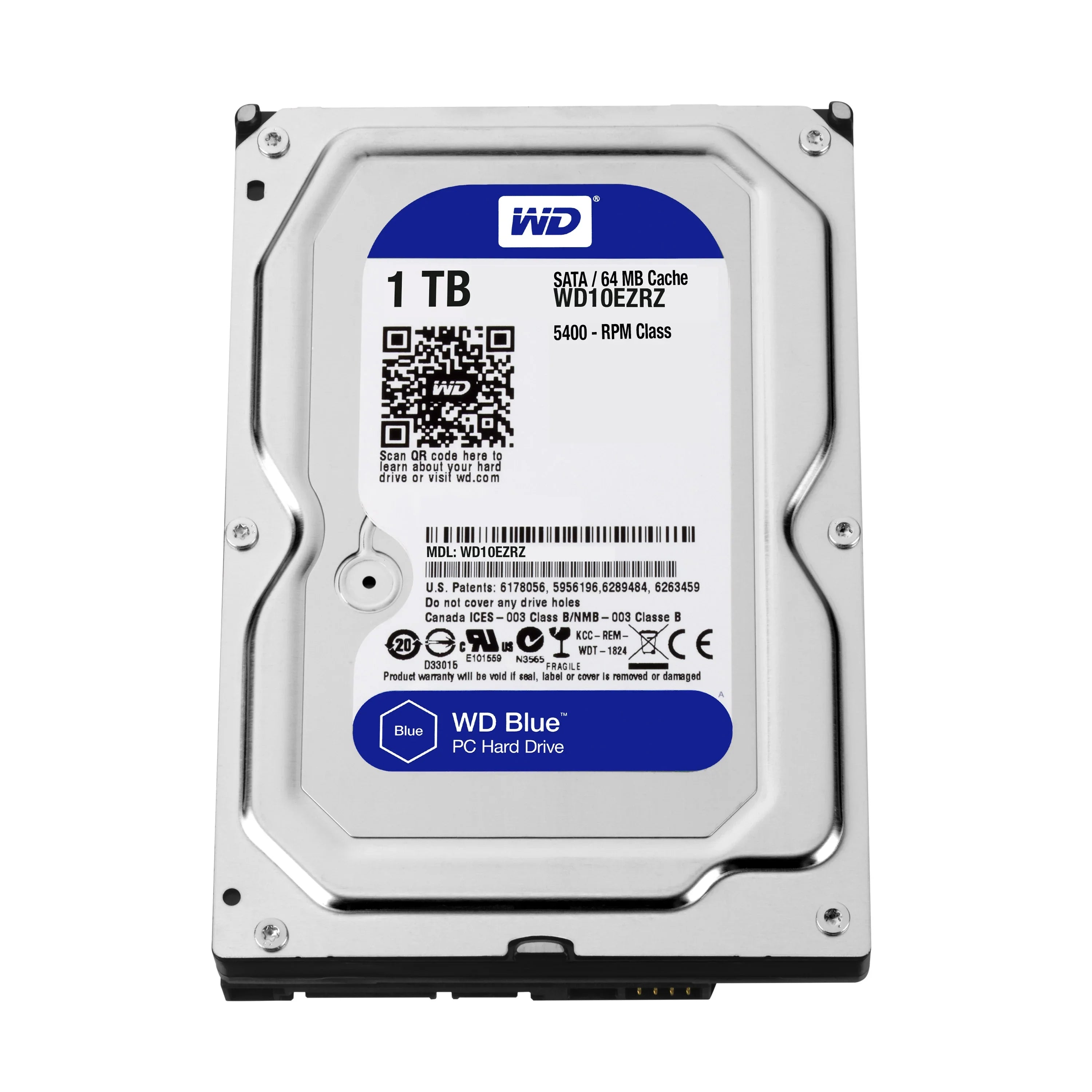 WD WD10EZRZ Blue 1TB 3.5-inch SATA 6 Gb/s 5400 RPM 64 MB Buffer Hard Drive