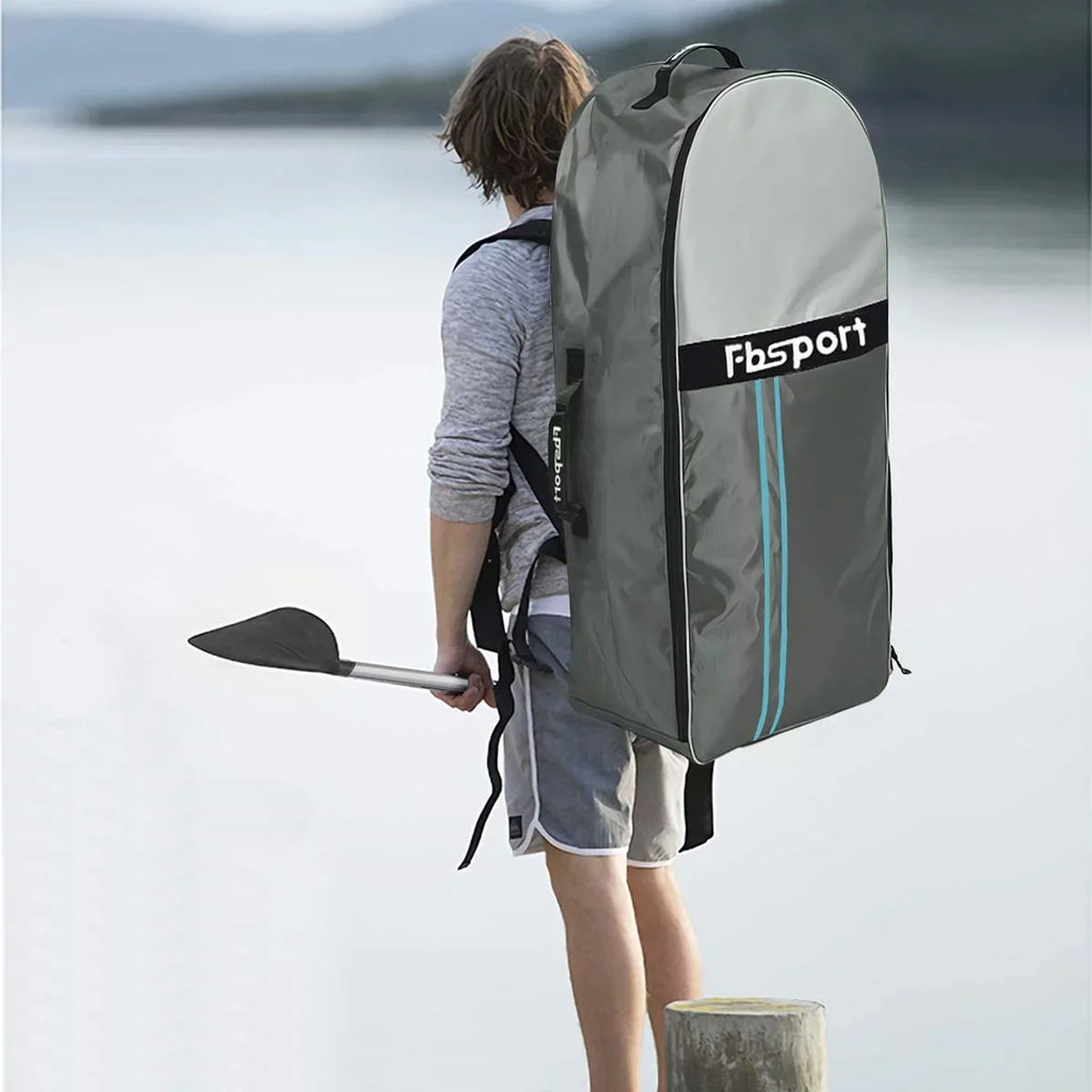 FBsport 10 Ft. Brushed Thickening Inflatable Stand up Paddle Board with Complete Accessories and Carry Bag, Wide Stance, Surf Control, Non-Slip Deck, Standing Ship Green
