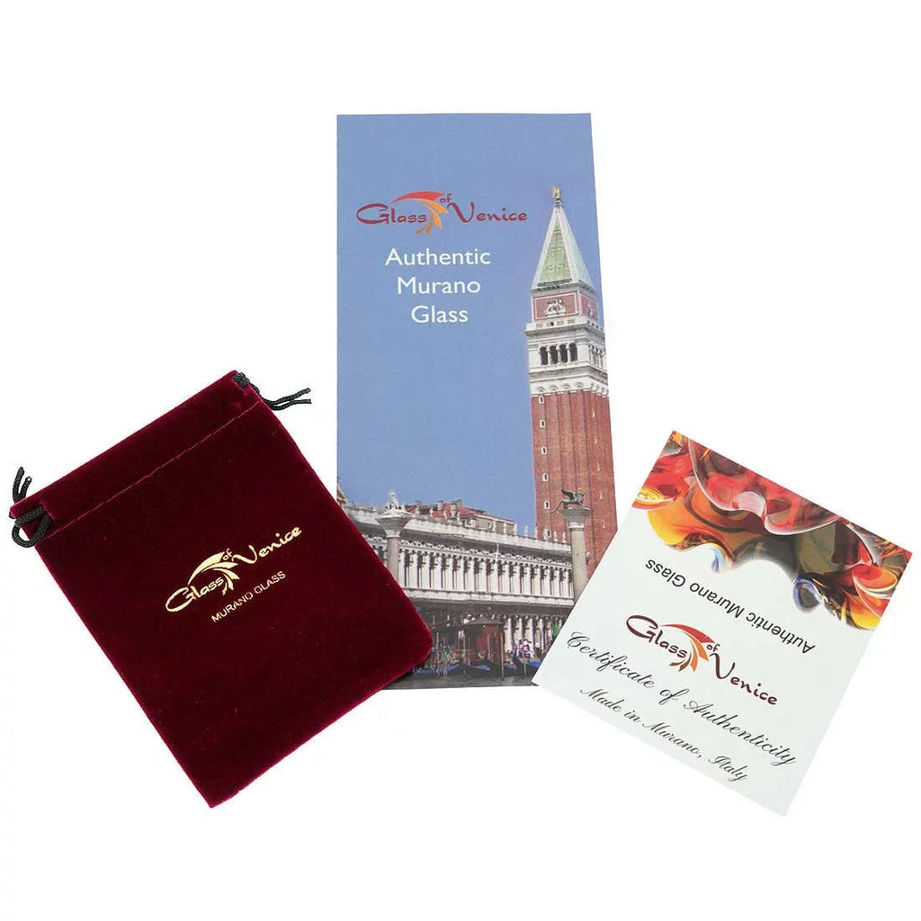 GlassOfVenice Serena Murano Millefiori Watch With Leather Band - Red