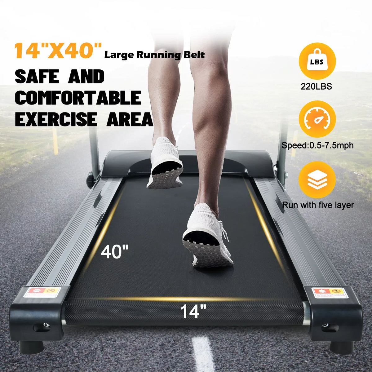 FYC Folding Treadmill Perfect for Small Apartments Perfect for Home and Gym Use