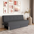 Serta Windsor Futon with Storage and Power, Gray Fabric