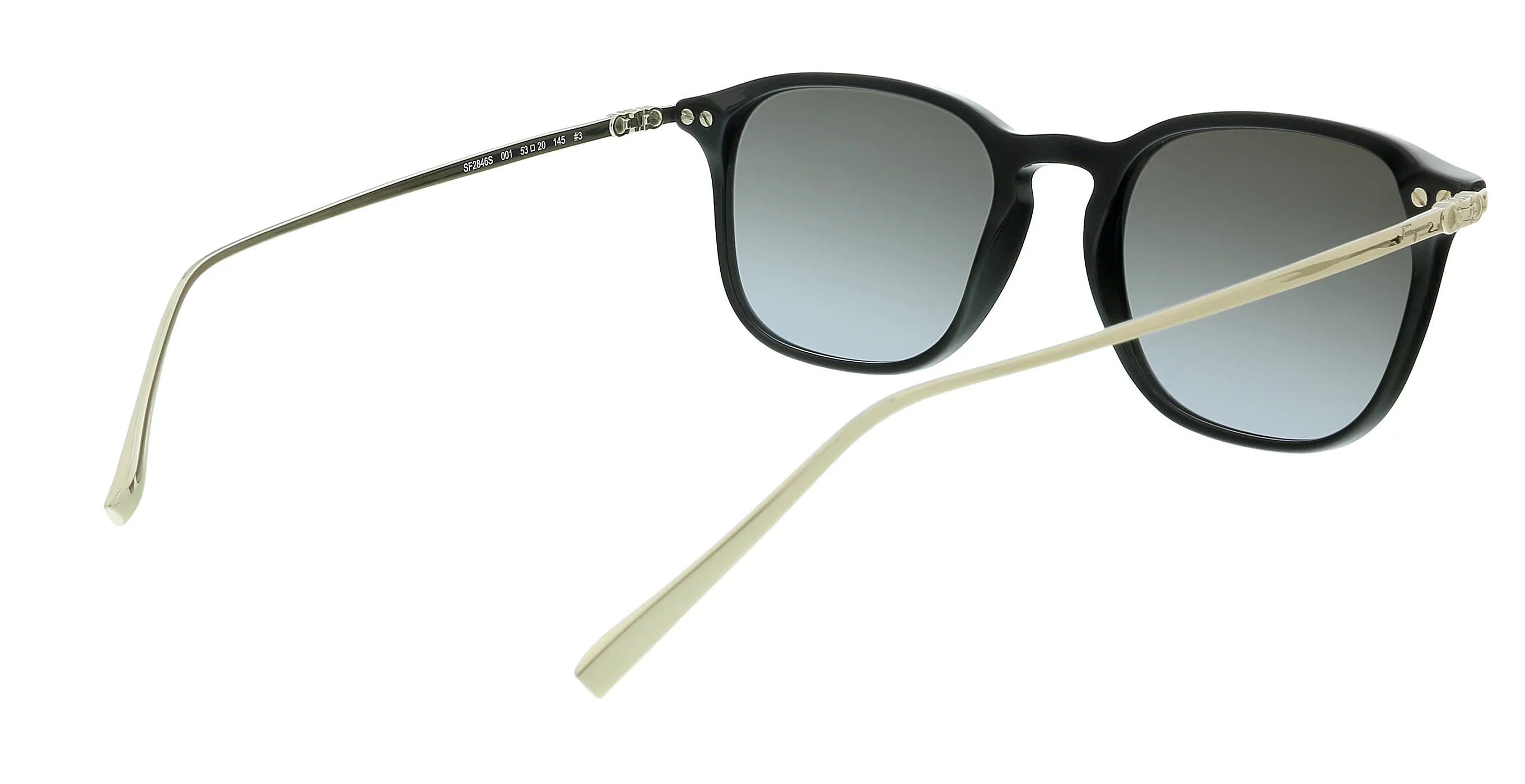 Salvatore Ferragamo Grey Square Unisex Sunglasses SF2846S 001 53